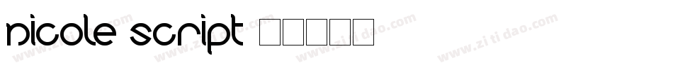 nicole script字体转换
